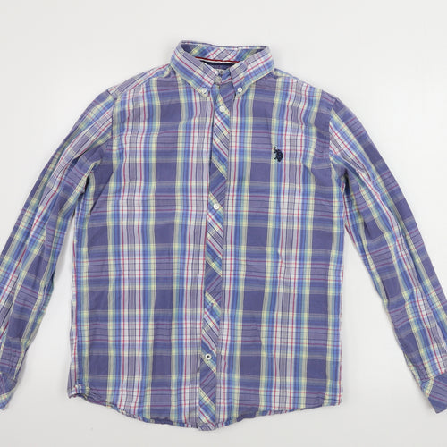US Polo Assn.  Mens Blue Check   Button-Up Size M