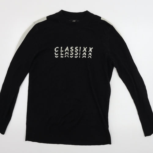 H&M  Womens Black   Pullover Jumper Size M