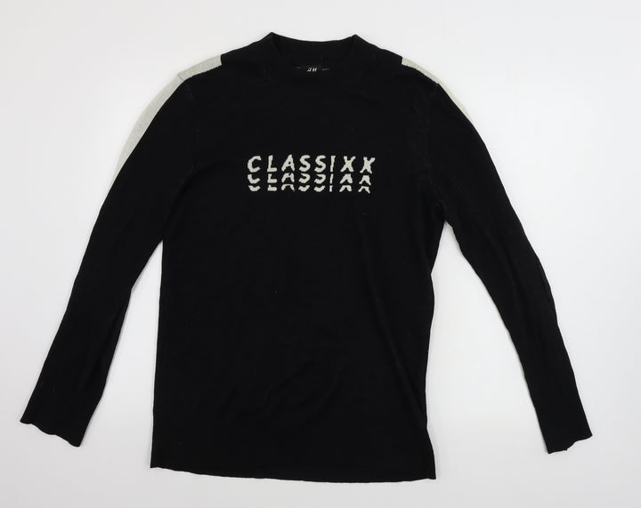 H&M  Womens Black   Pullover Jumper Size M
