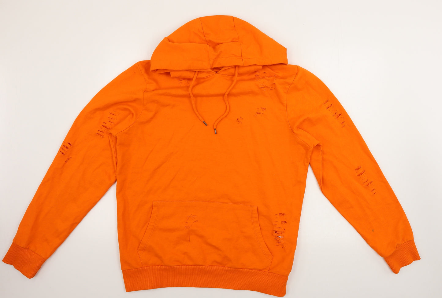 Cedar Wood State Mens Orange   Pullover Hoodie Size M