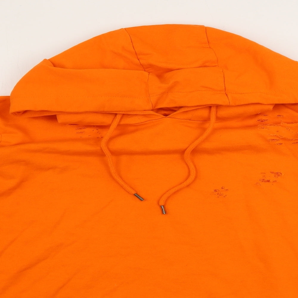 Cedar Wood State Mens Orange   Pullover Hoodie Size M