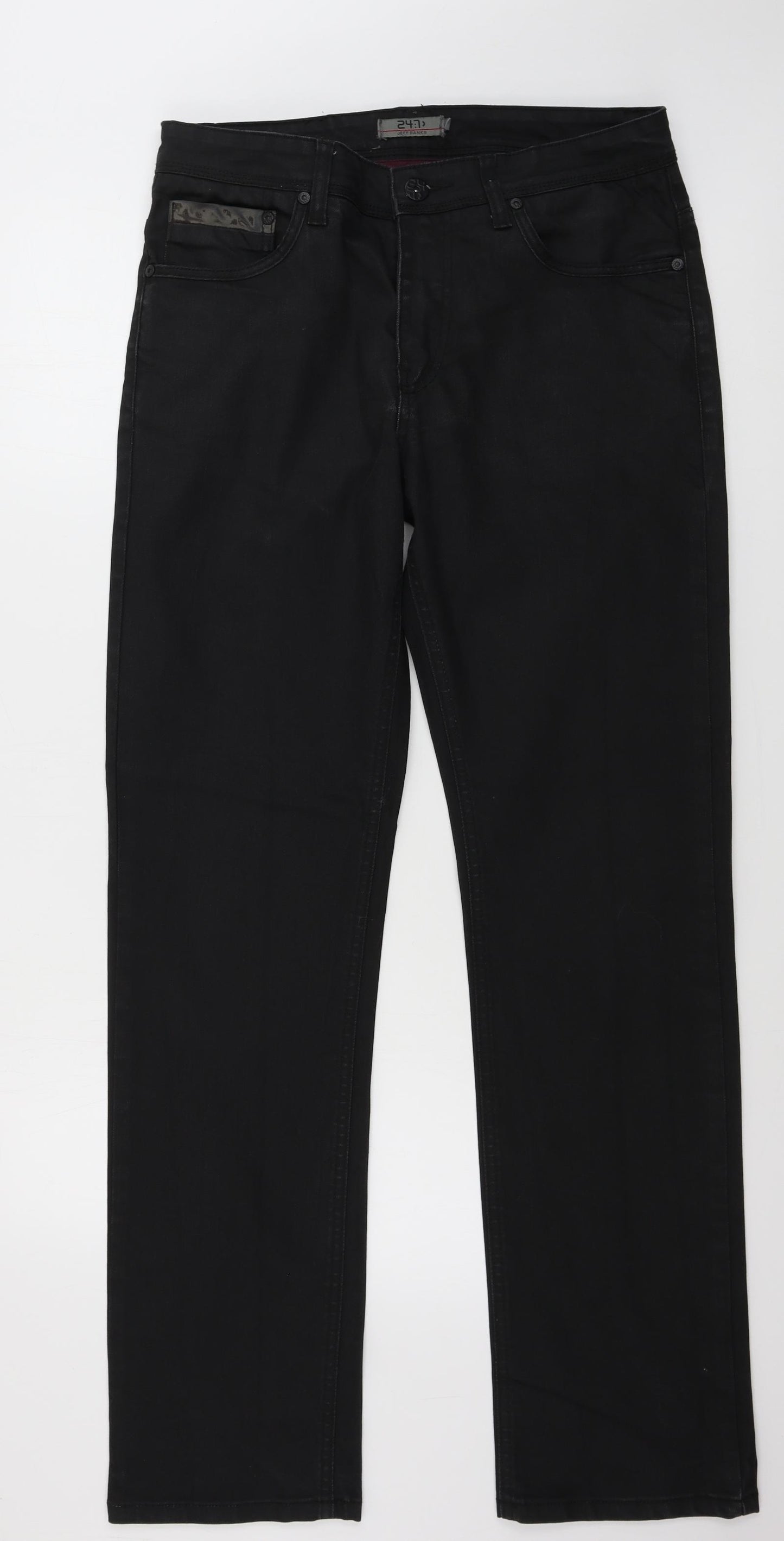 Jeff Banks  Mens Black   Straight Jeans Size 32 L31 in
