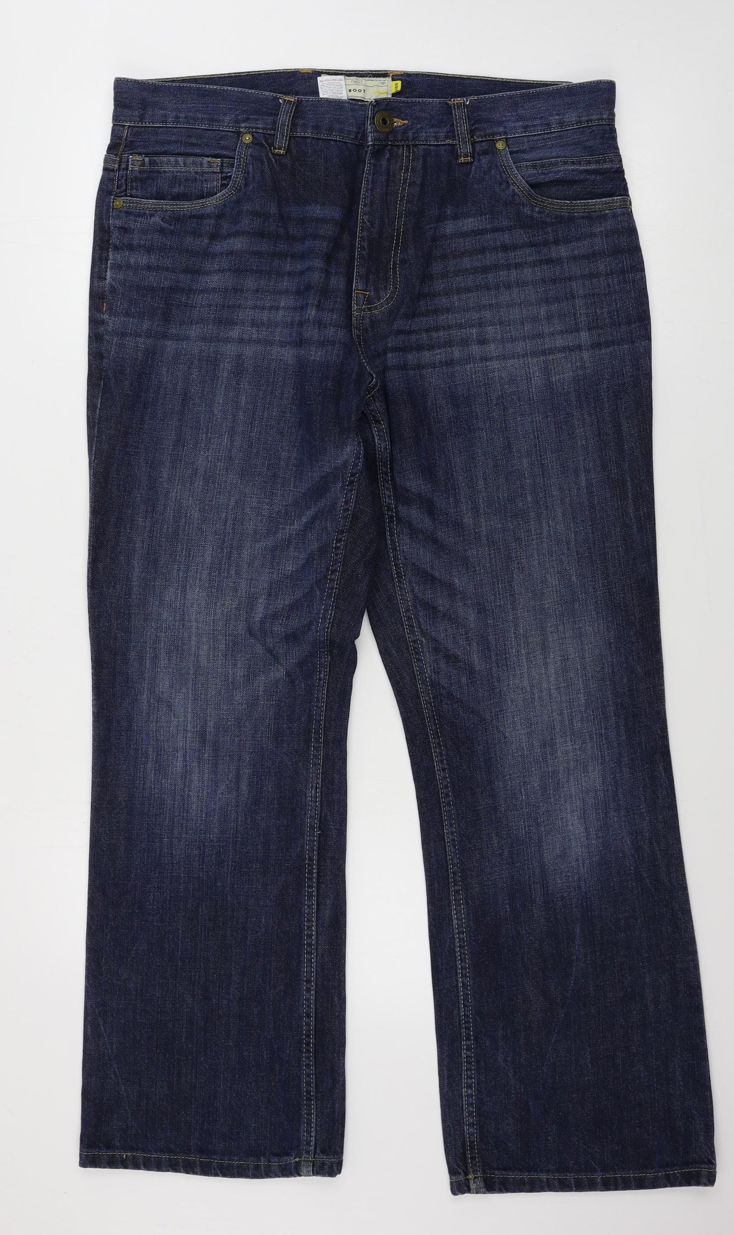 NEXT  Mens Blue Houndstooth  Straight Jeans Size 36 in L28 in