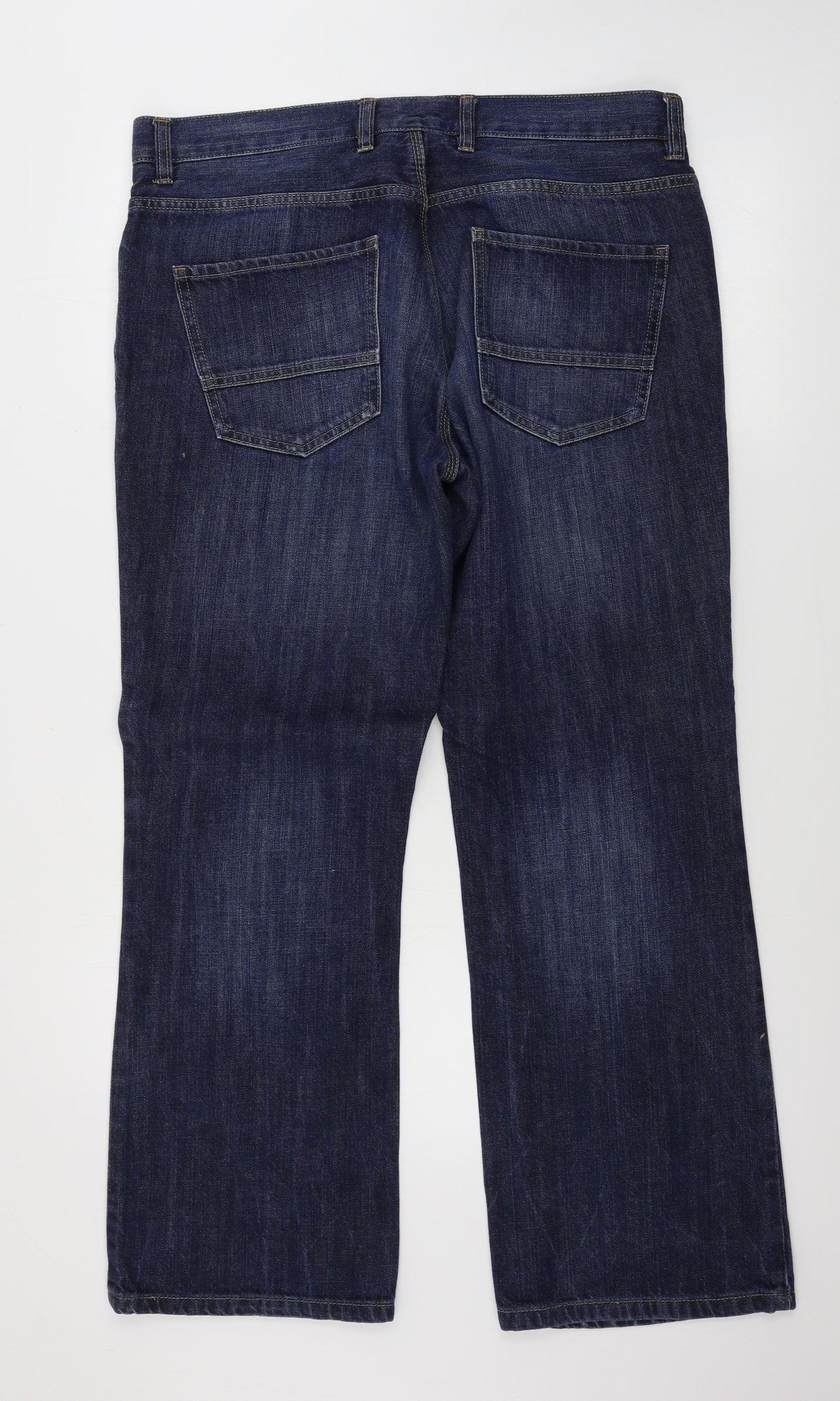 NEXT  Mens Blue Houndstooth  Straight Jeans Size 36 in L28 in