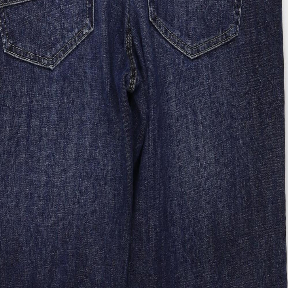 NEXT  Mens Blue Houndstooth  Straight Jeans Size 36 in L28 in