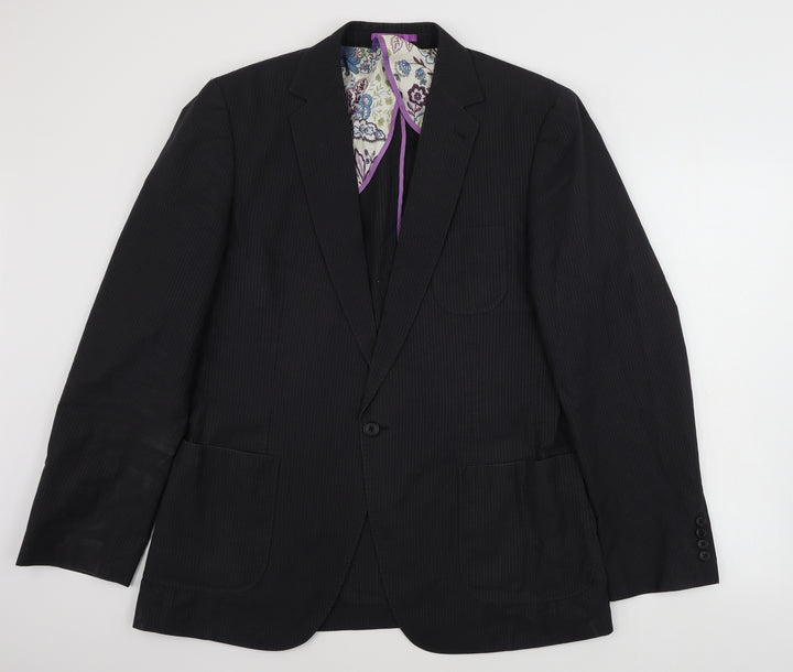 NEXT Mens Grey Striped Jacket Blazer Size 42