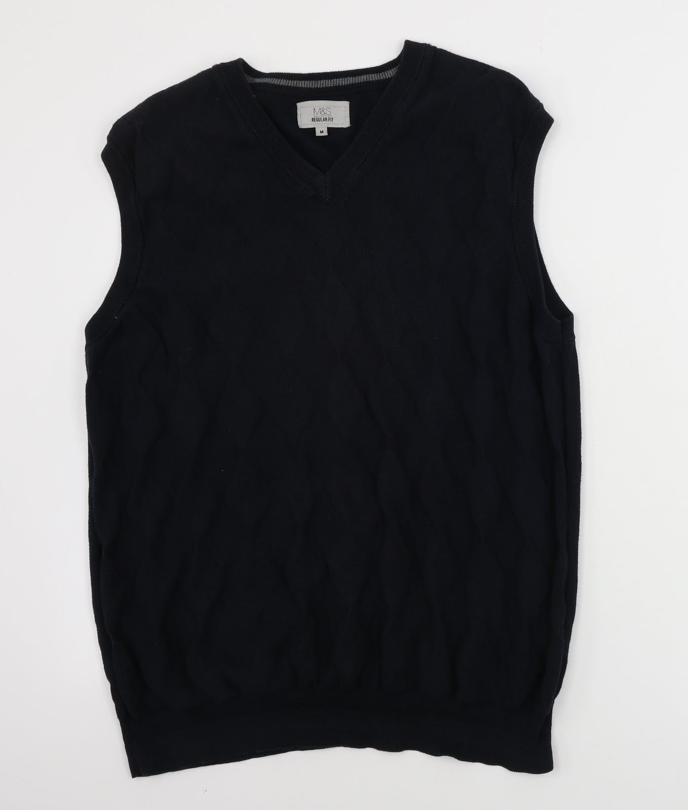 Marks and Spencer  Mens Black   Vest Jumper Size M