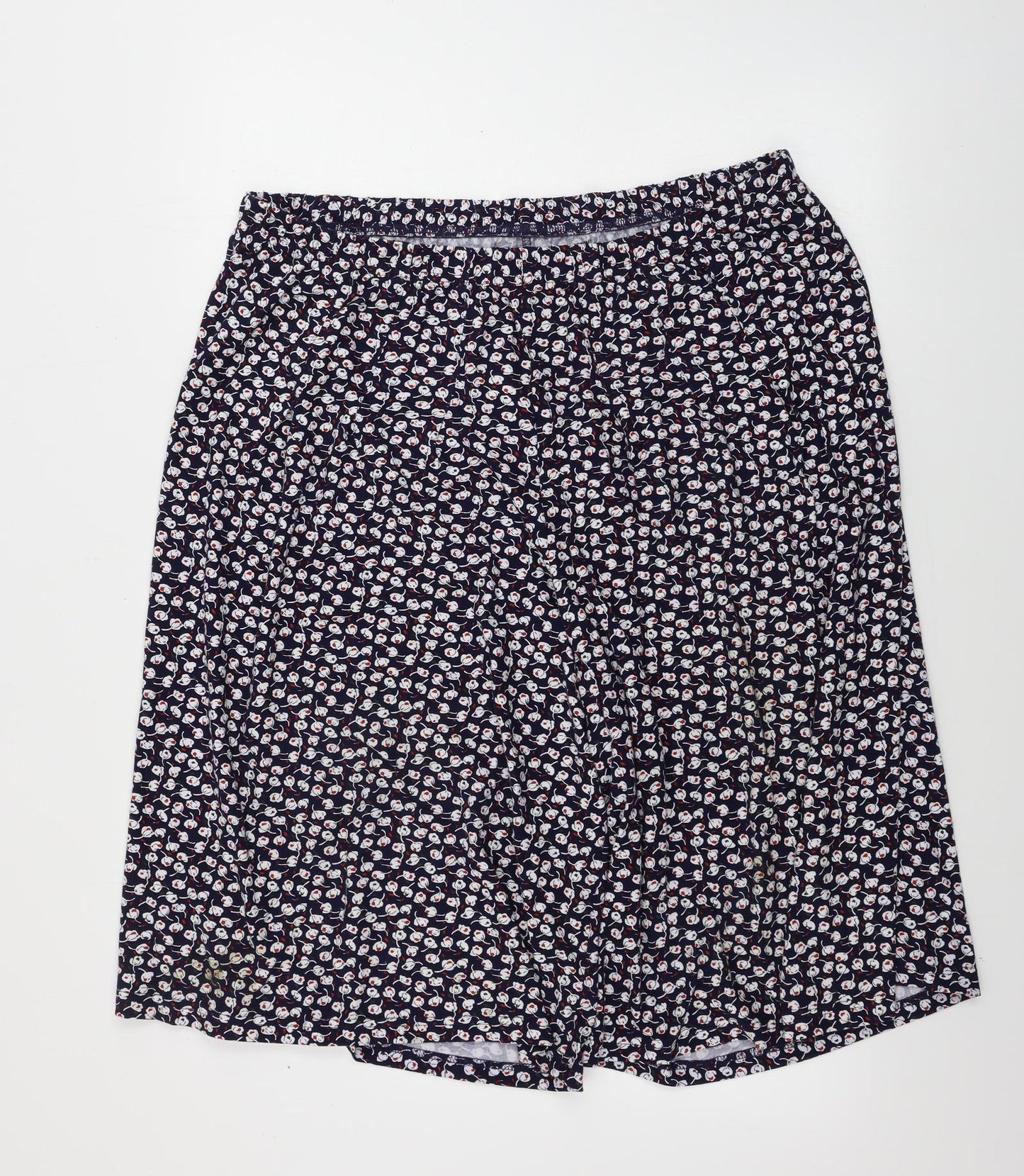 Preworn  Womens Blue Floral  Sweat Shorts Size 24