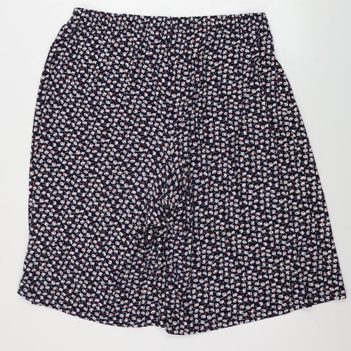 Preworn  Womens Blue Floral  Sweat Shorts Size 24
