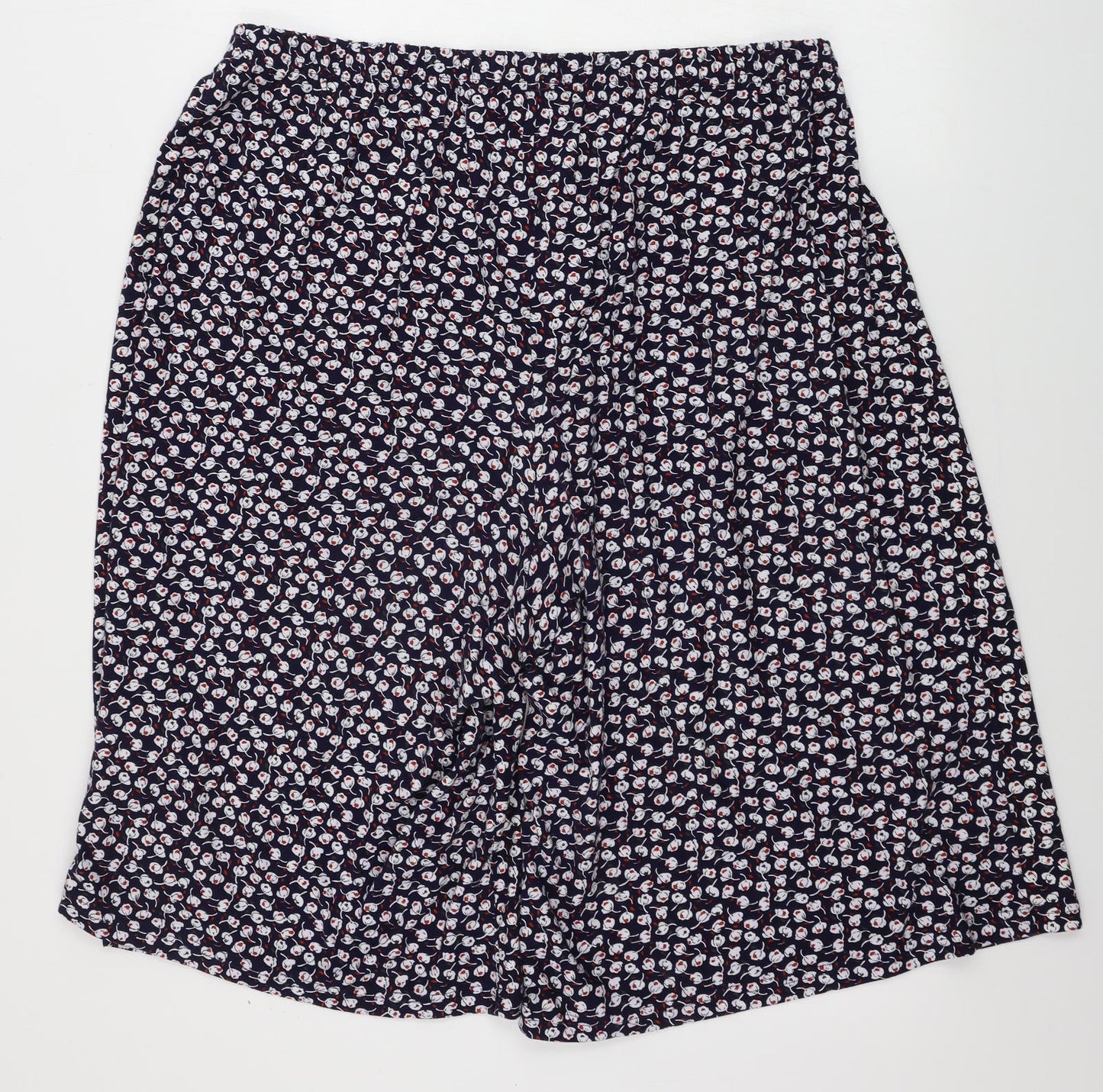 Preworn  Womens Blue Floral  Sweat Shorts Size 24