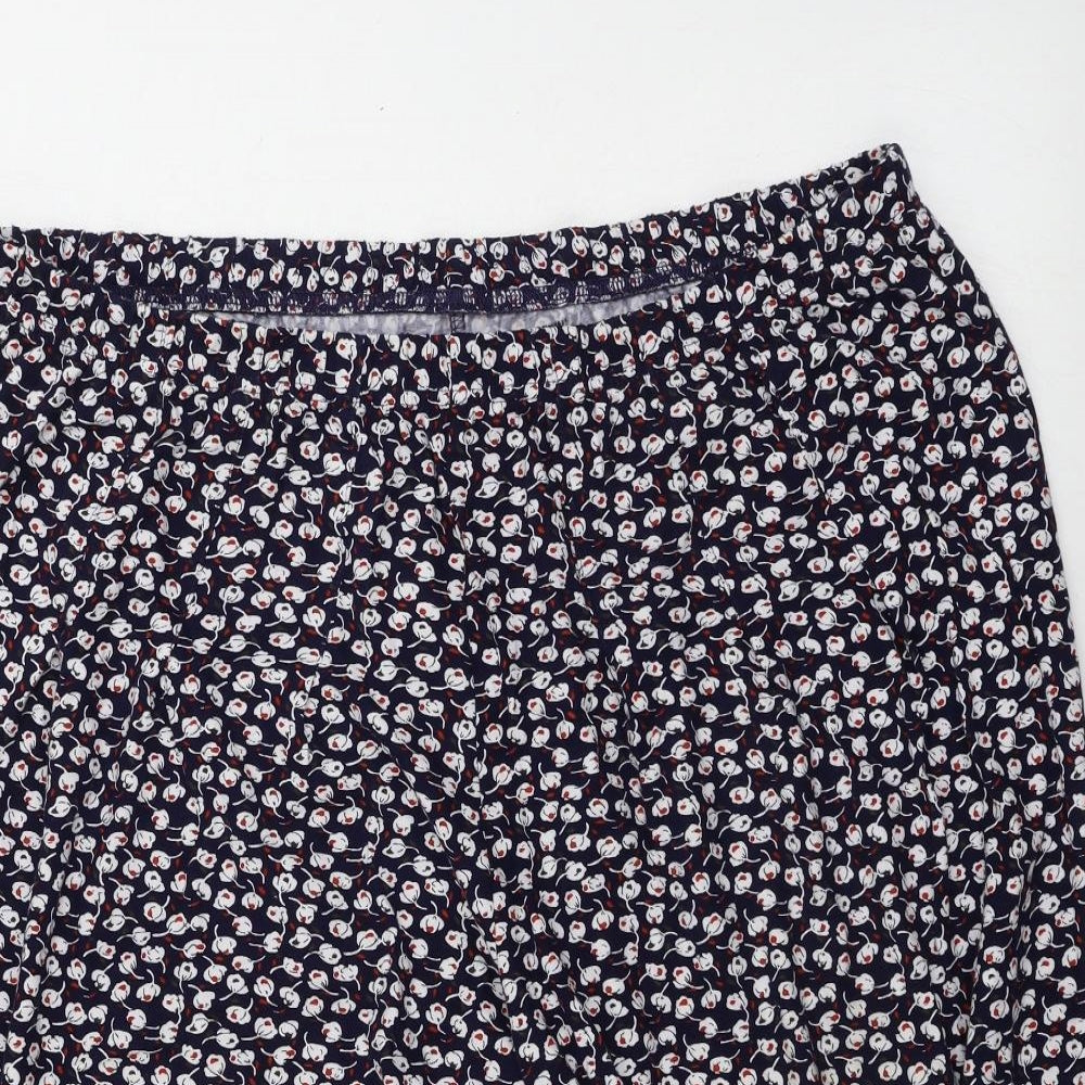 Preworn  Womens Blue Floral  Sweat Shorts Size 24