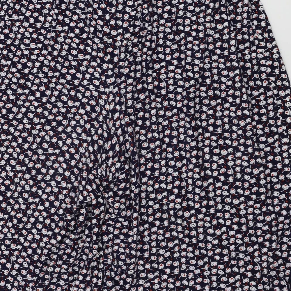 Preworn  Womens Blue Floral  Sweat Shorts Size 24