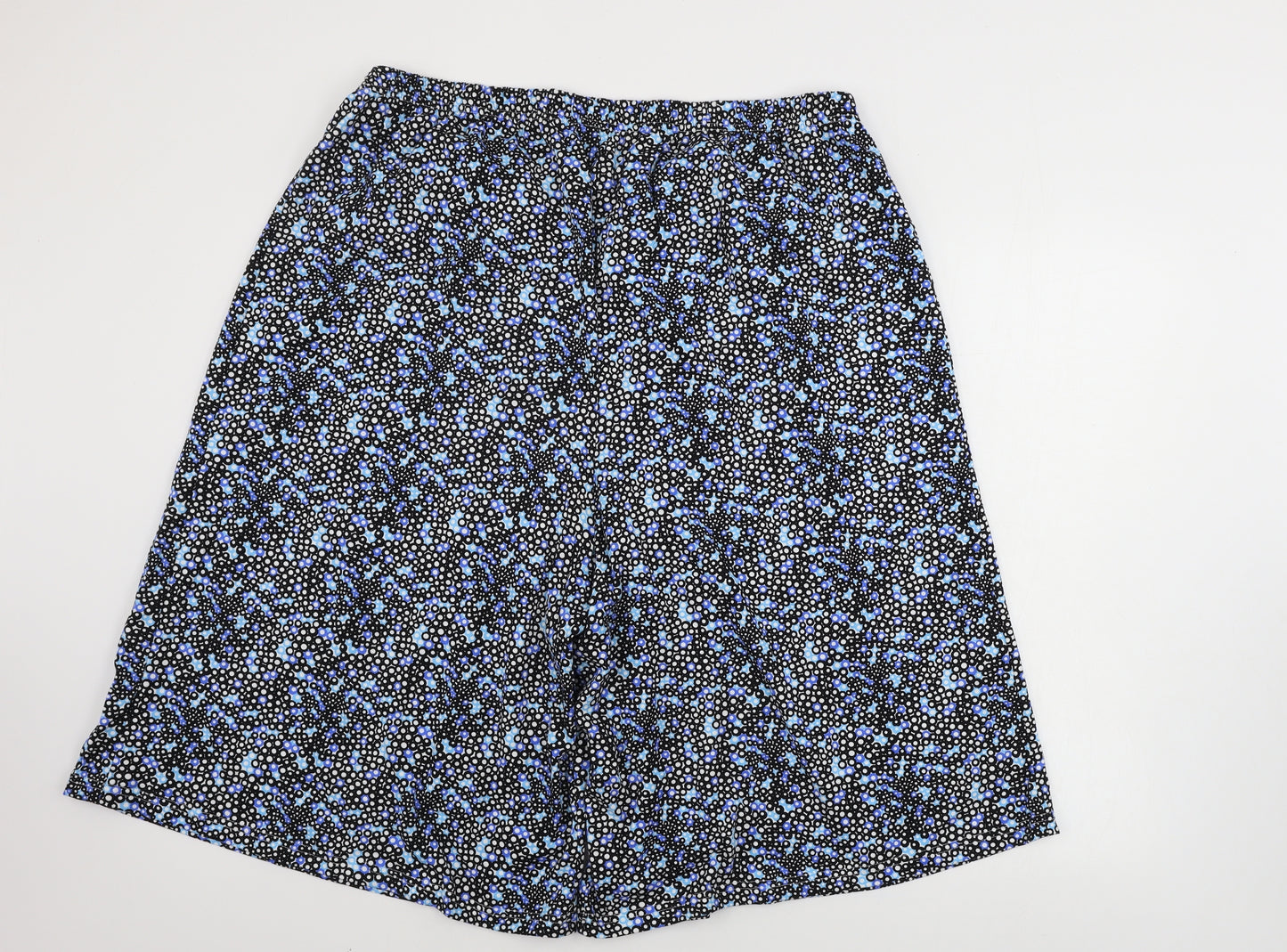 Peter Hahn Womens Blue Floral  Sweat Shorts Size 24