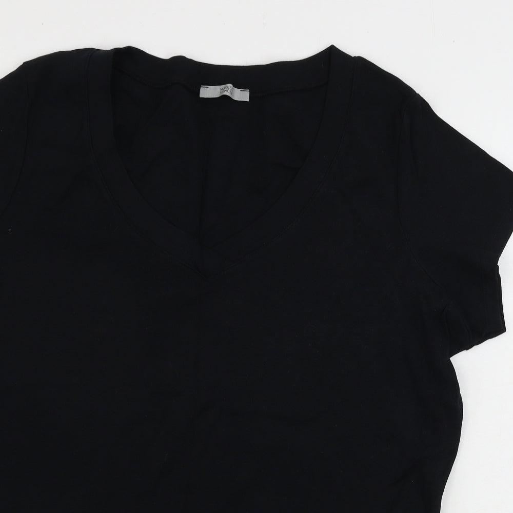 Marks and Spencer  Womens Black   Basic T-Shirt Size 22