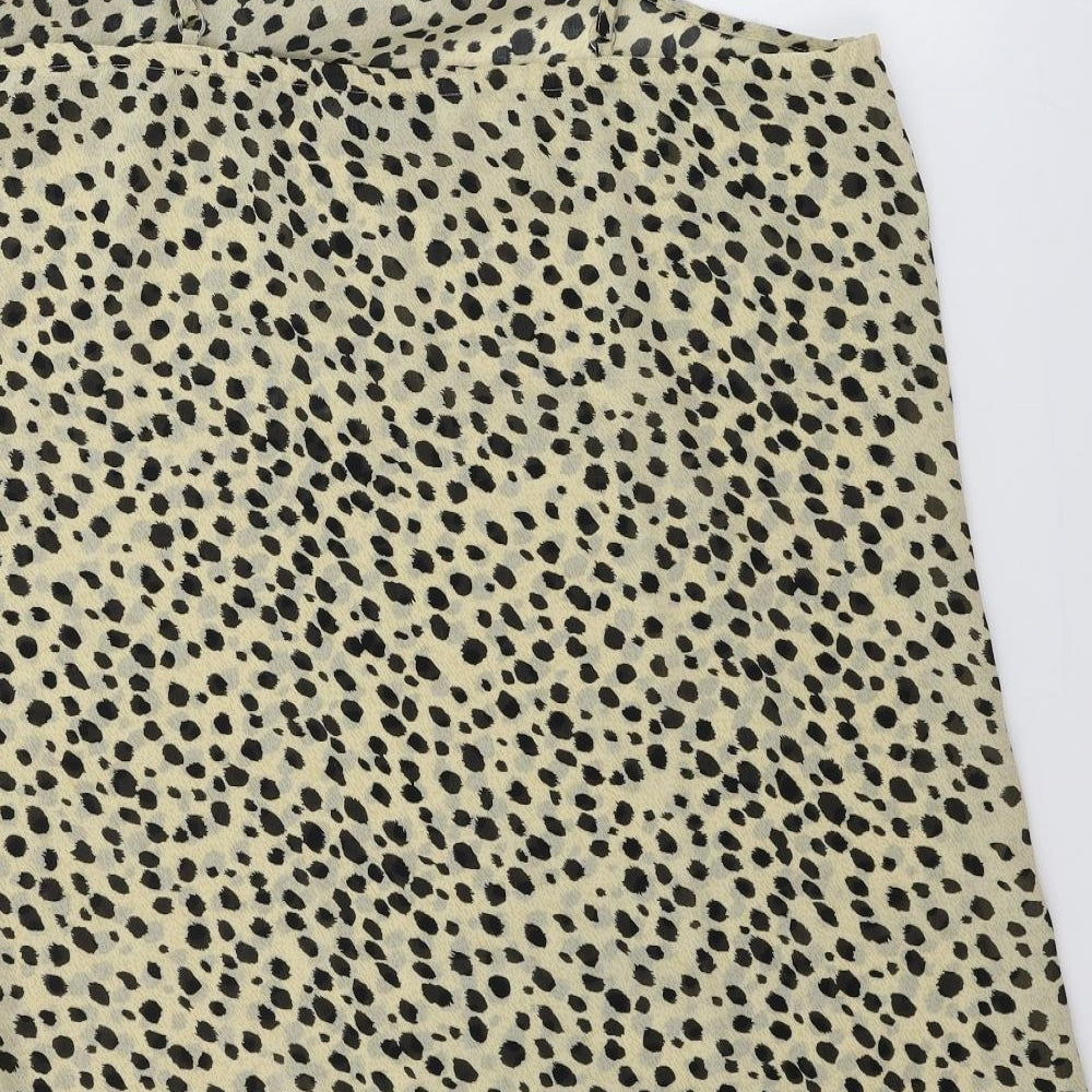 in bellezza Womens Beige Animal Print  Basic Blouse Size 20
