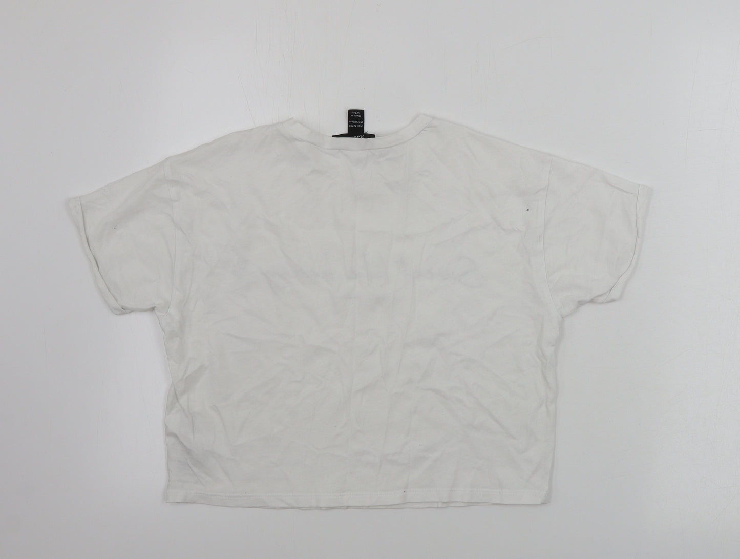 New Look  Girls White   Basic T-Shirt Size 12-13 Years