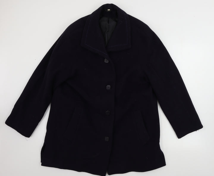 EWM Womens Blue Jacket Coat Size 14