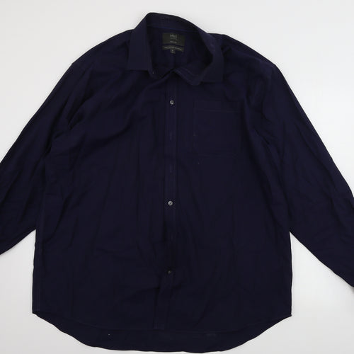 Marks and Spencer  Mens Blue    Button-Up Size 16