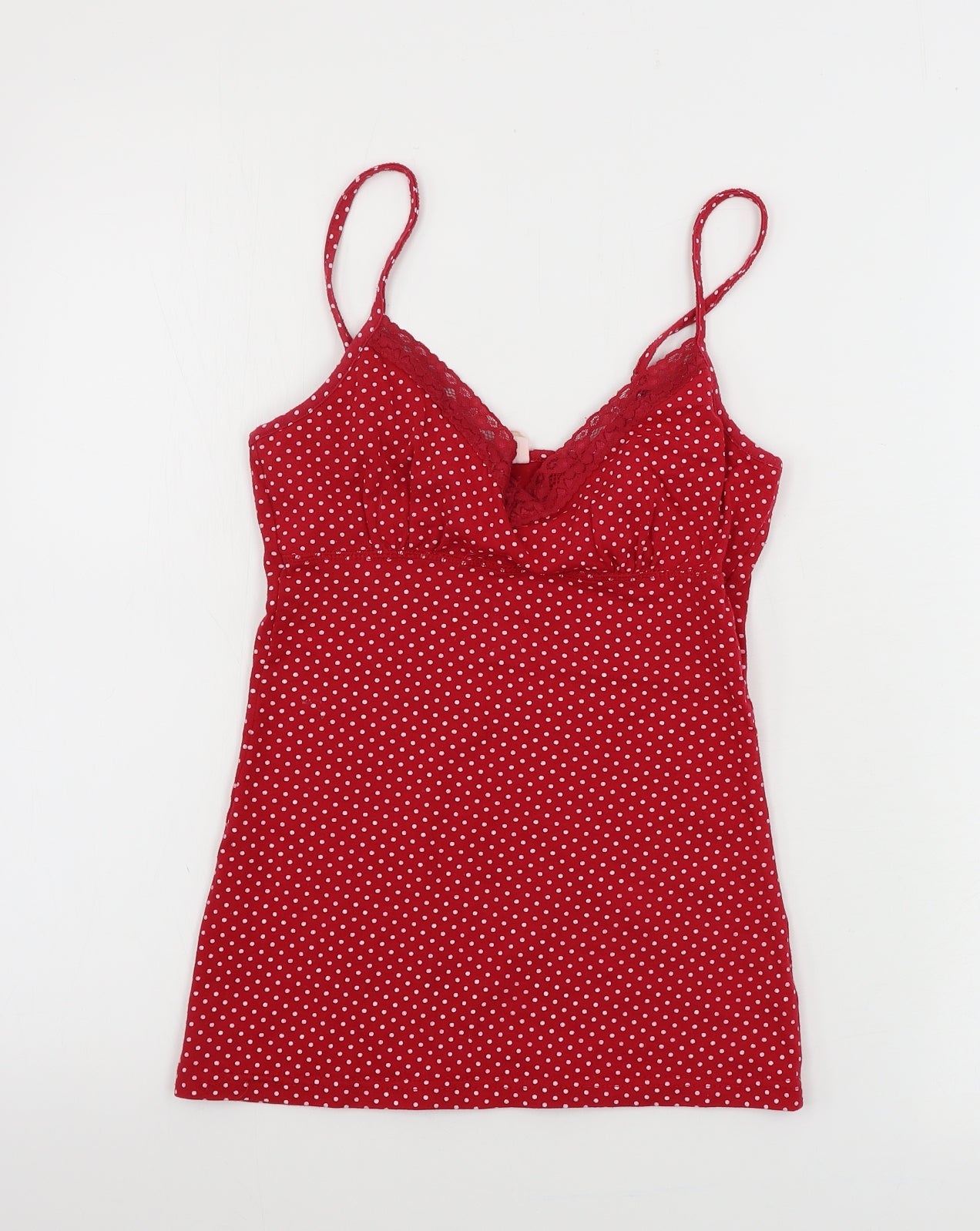 EVIE       Womens Pink Polka Dot  Basic Tank Size 6