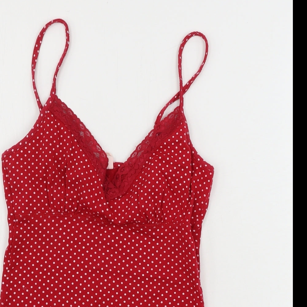 EVIE       Womens Pink Polka Dot  Basic Tank Size 6