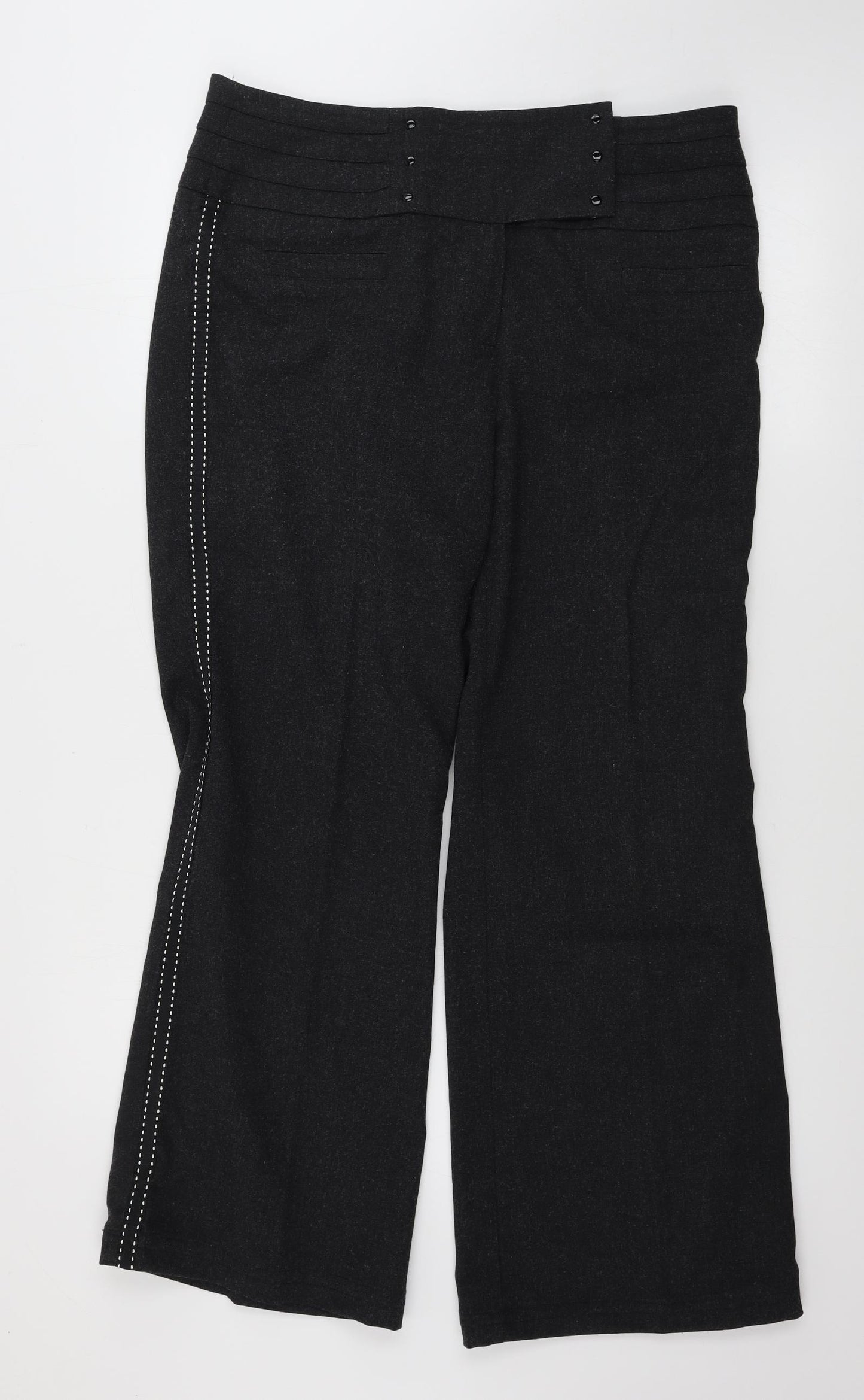 Marks and Spencer  Womens Grey   Trousers  Size 14 L25 in