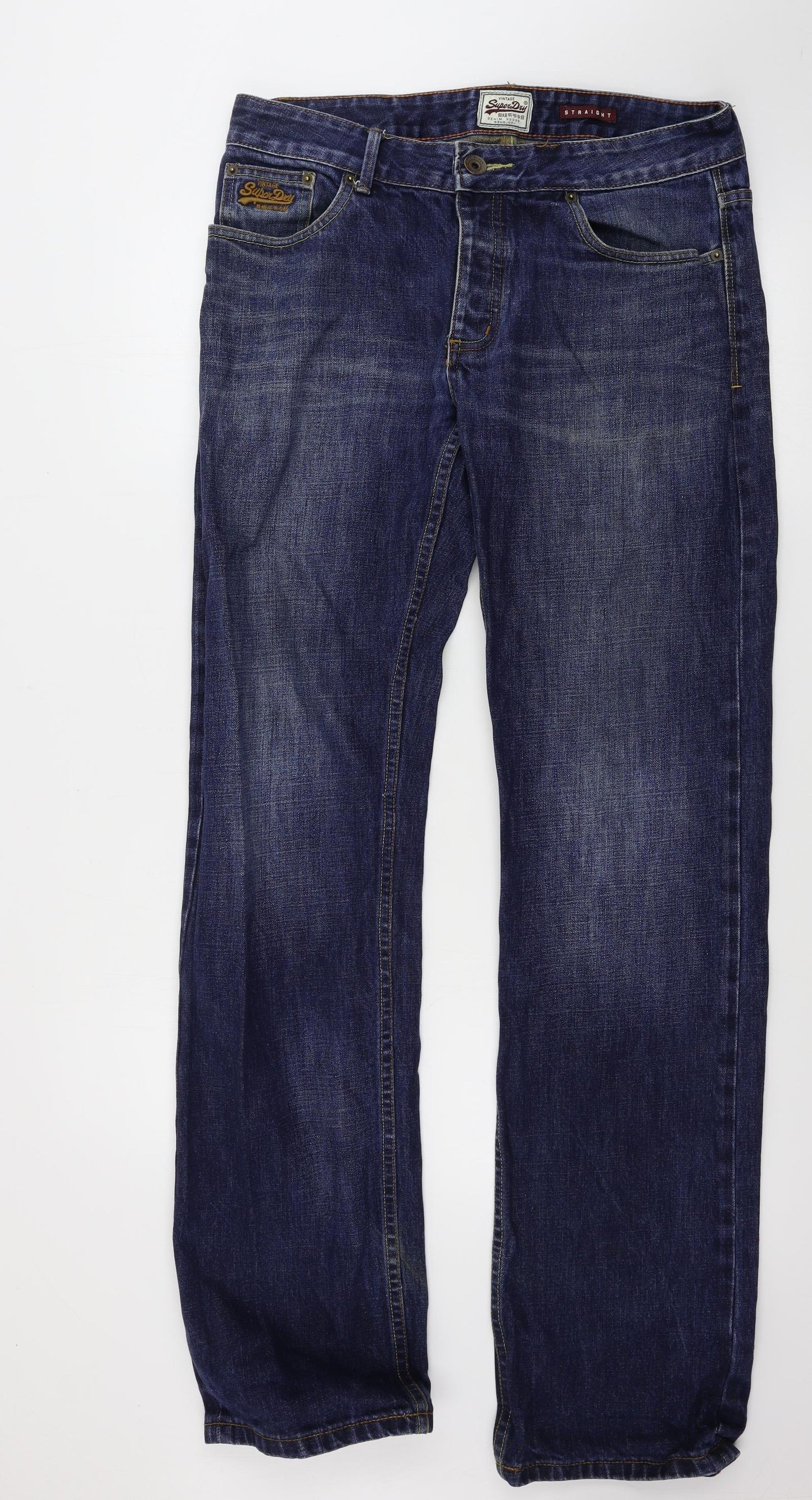 Superdry Mens Blue   Skinny Jeans Size 32 in L34 in