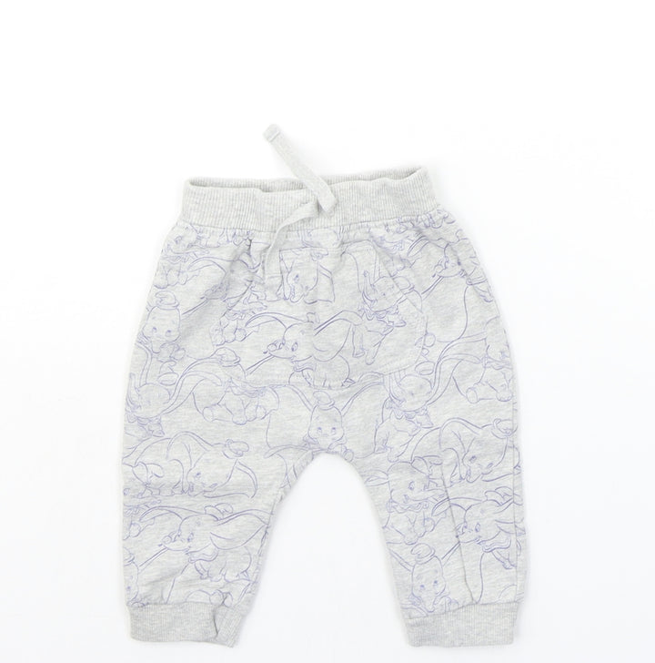 George Baby Grey Geometric  Jogger Trousers Size 3-6 Months