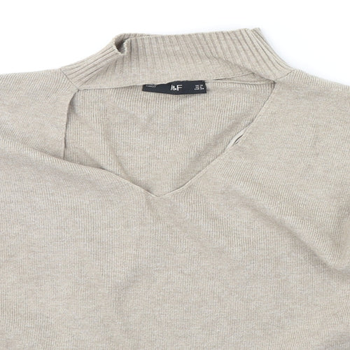 F&F Womens Beige   Pullover Jumper Size 10