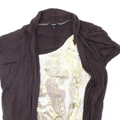 Papaya Womens Brown   Pullover Jumper Size 14