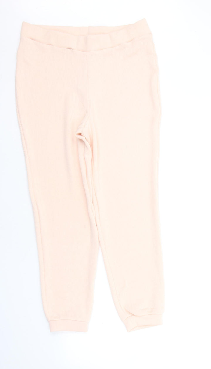 Missguided Womens Beige Jogger Trousers Size 32 in L25 in