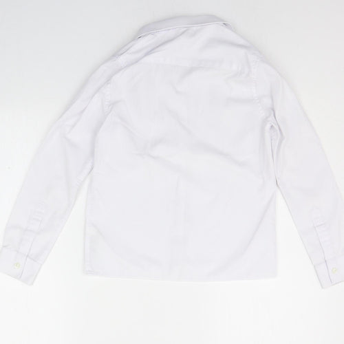 Marks and Spencer Girls White   Basic Button-Up Size 10-11 Years