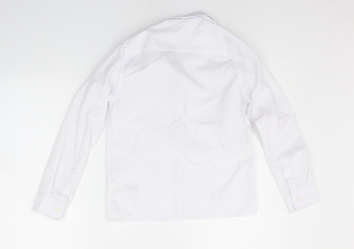 Marks and Spencer Girls White   Basic Button-Up Size 10-11 Years  - SCHOOL
