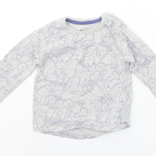 George Baby Grey Geometric  Basic T-Shirt Size 3-6 Months  - ELEPHANT