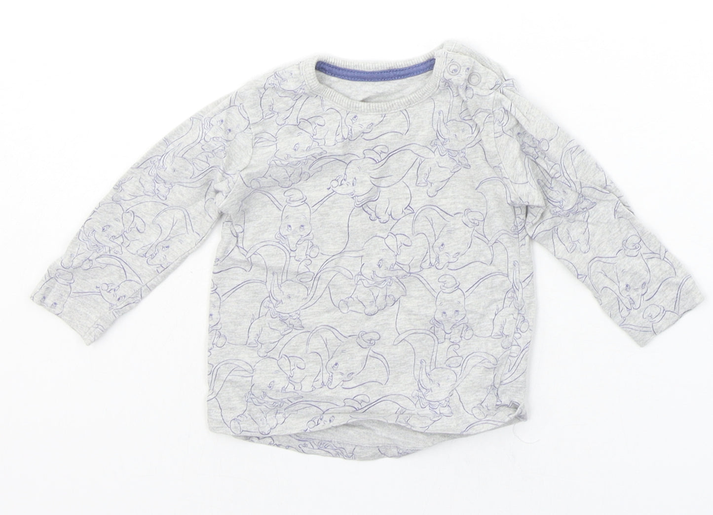 George Baby Grey Geometric  Basic T-Shirt Size 3-6 Months  - ELEPHANT