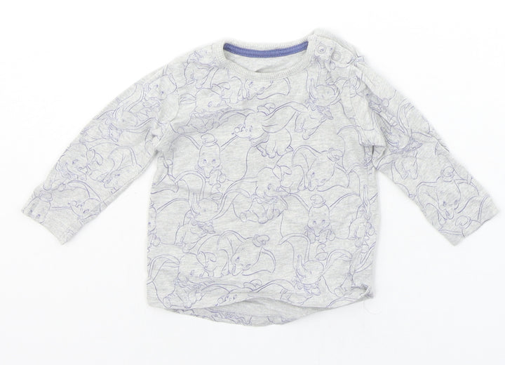 George Baby Grey Geometric  Basic T-Shirt Size 3-6 Months  - ELEPHANT