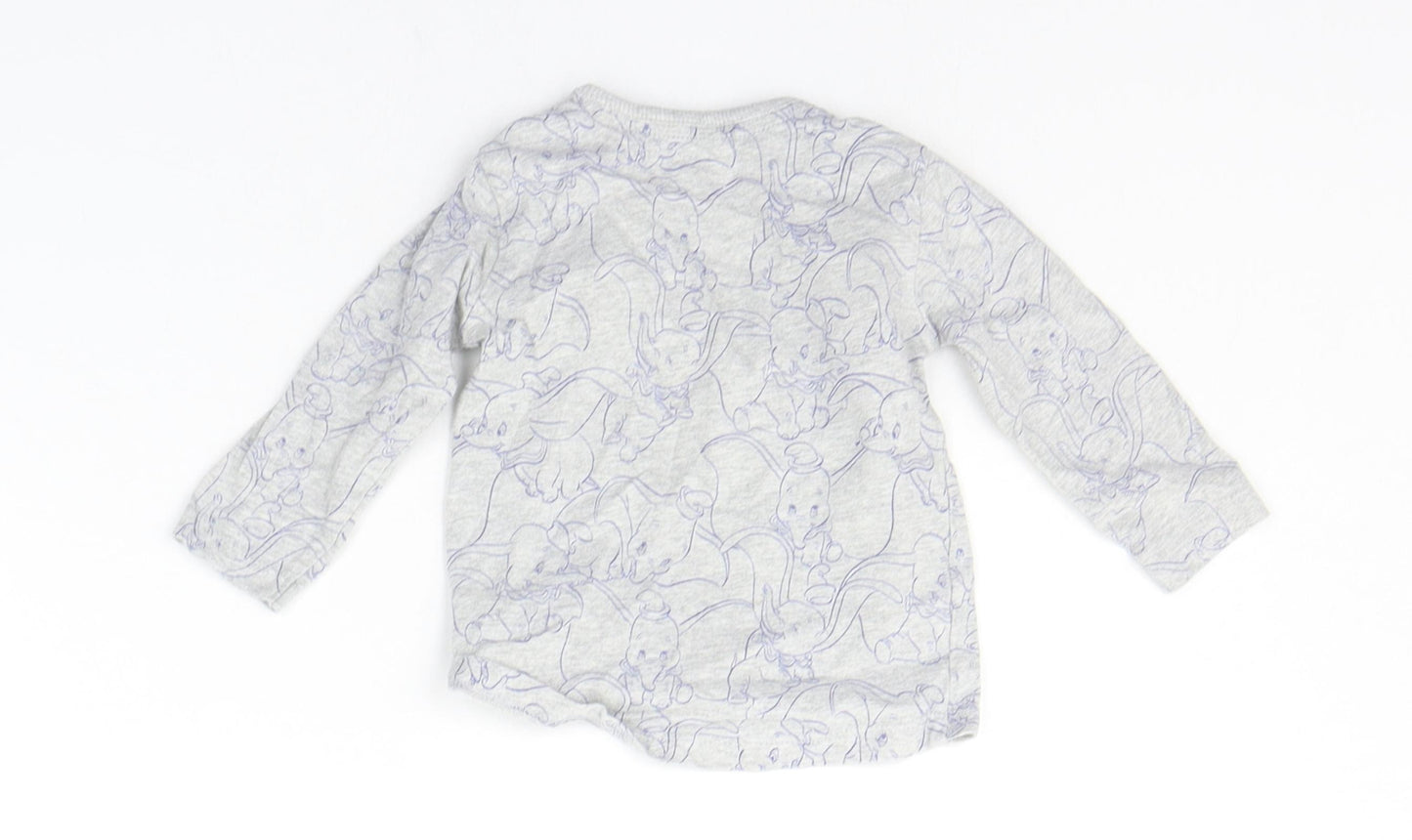 George Baby Grey Geometric  Basic T-Shirt Size 3-6 Months  - ELEPHANT