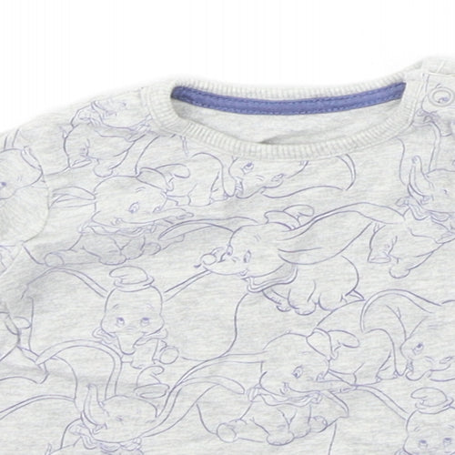 George Baby Grey Geometric  Basic T-Shirt Size 3-6 Months  - ELEPHANT