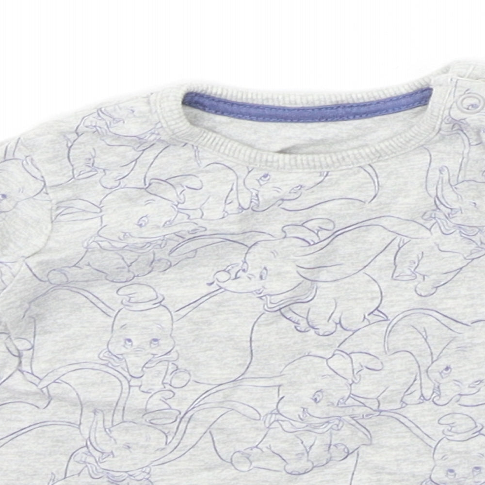 George Baby Grey Geometric  Basic T-Shirt Size 3-6 Months  - ELEPHANT