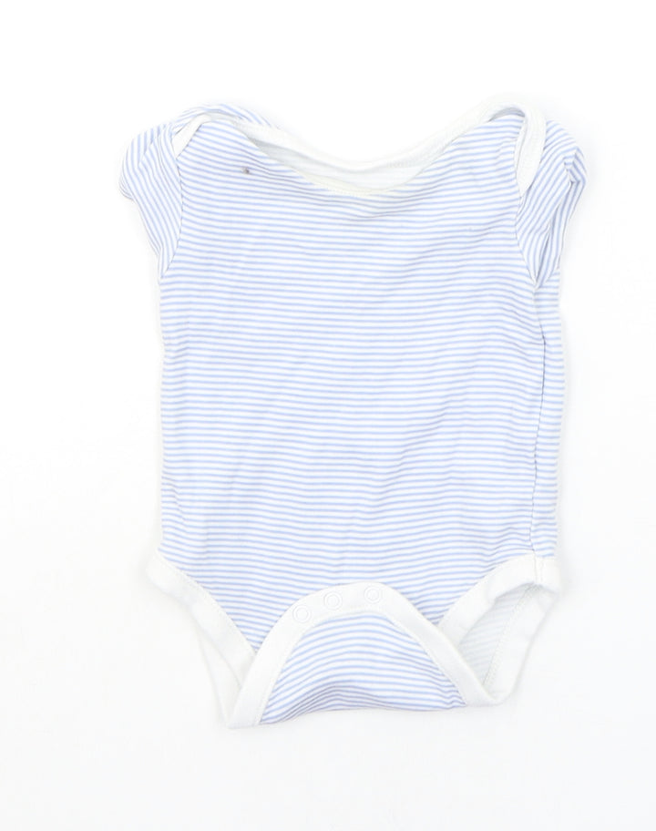 Nutmeg Baby Blue Striped  Babygrow One-Piece Size 6-9 Months