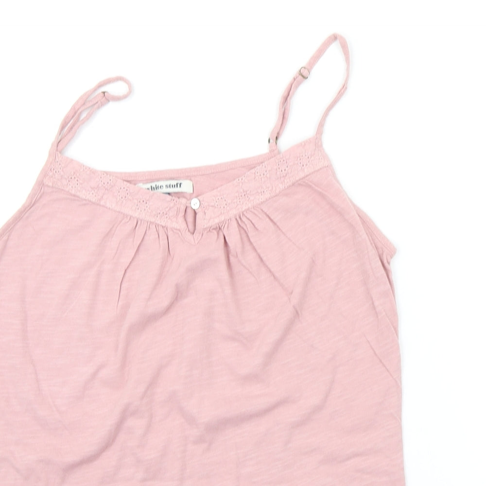 White Stuff Womens Pink   Basic Tank Size 12