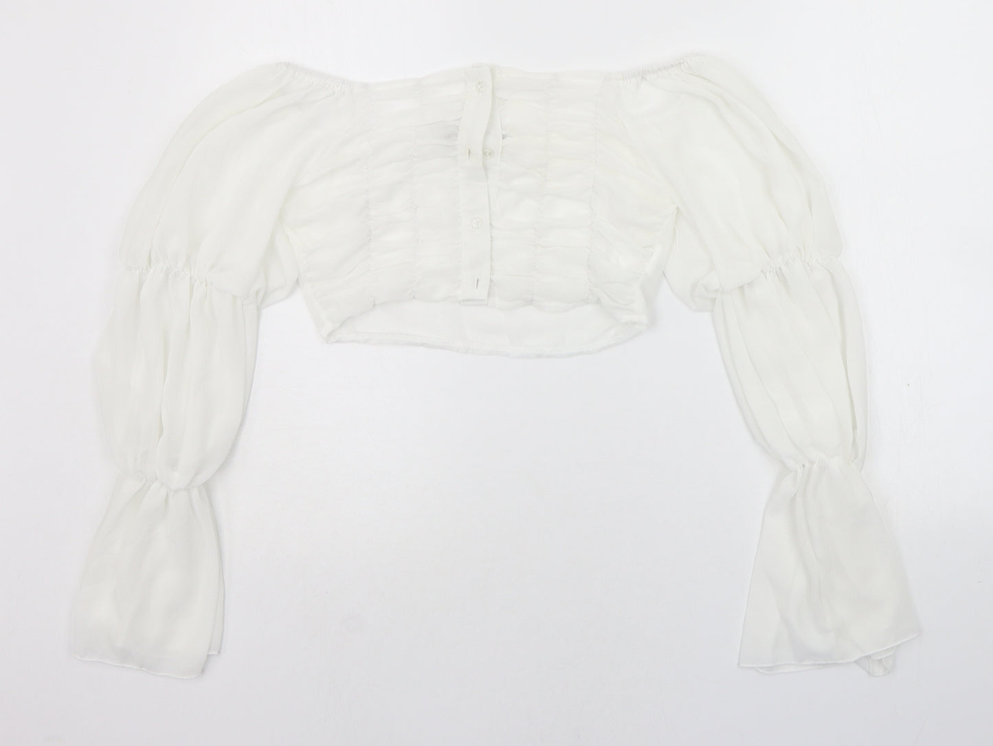 I SAW IT FIRST Womens White   Basic Button-Up Size 8