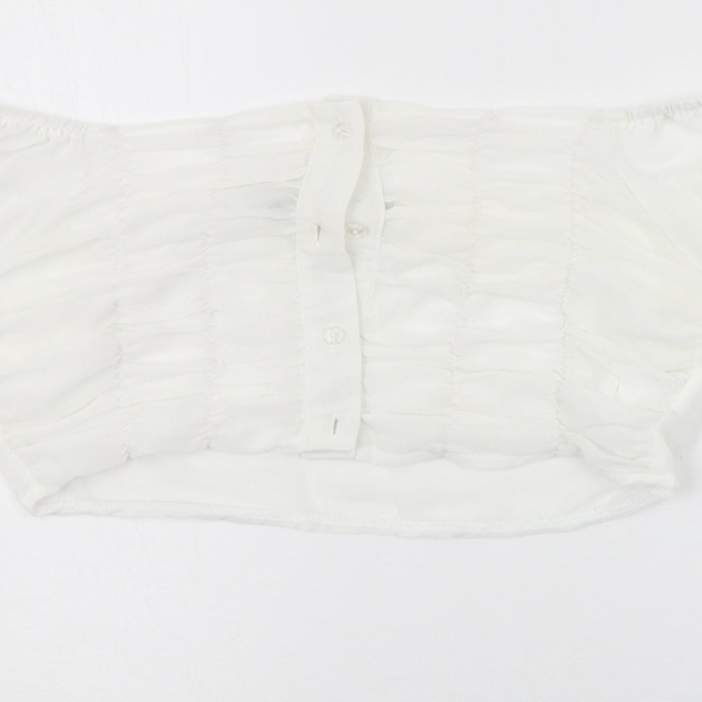 I SAW IT FIRST Womens White   Basic Button-Up Size 8