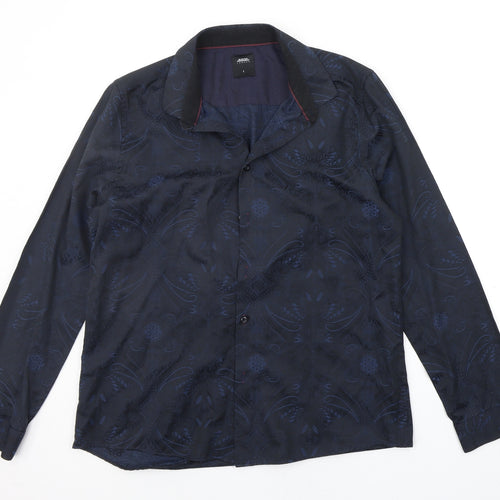 Burton Mens Blue Geometric   Button-Up Size L