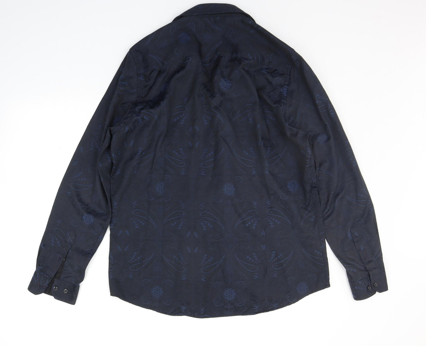 Burton Mens Blue Geometric   Button-Up Size L