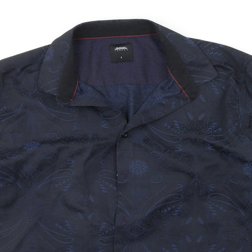 Burton Mens Blue Geometric   Button-Up Size L