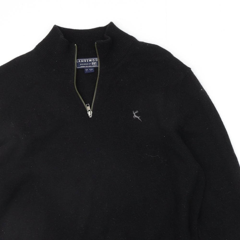 F&F Mens Black   Pullover Jumper Size L