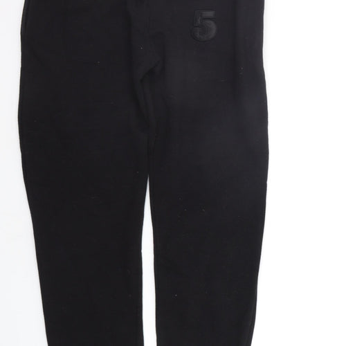 5mag Mens Black   Jogger Trousers Size M L26 in