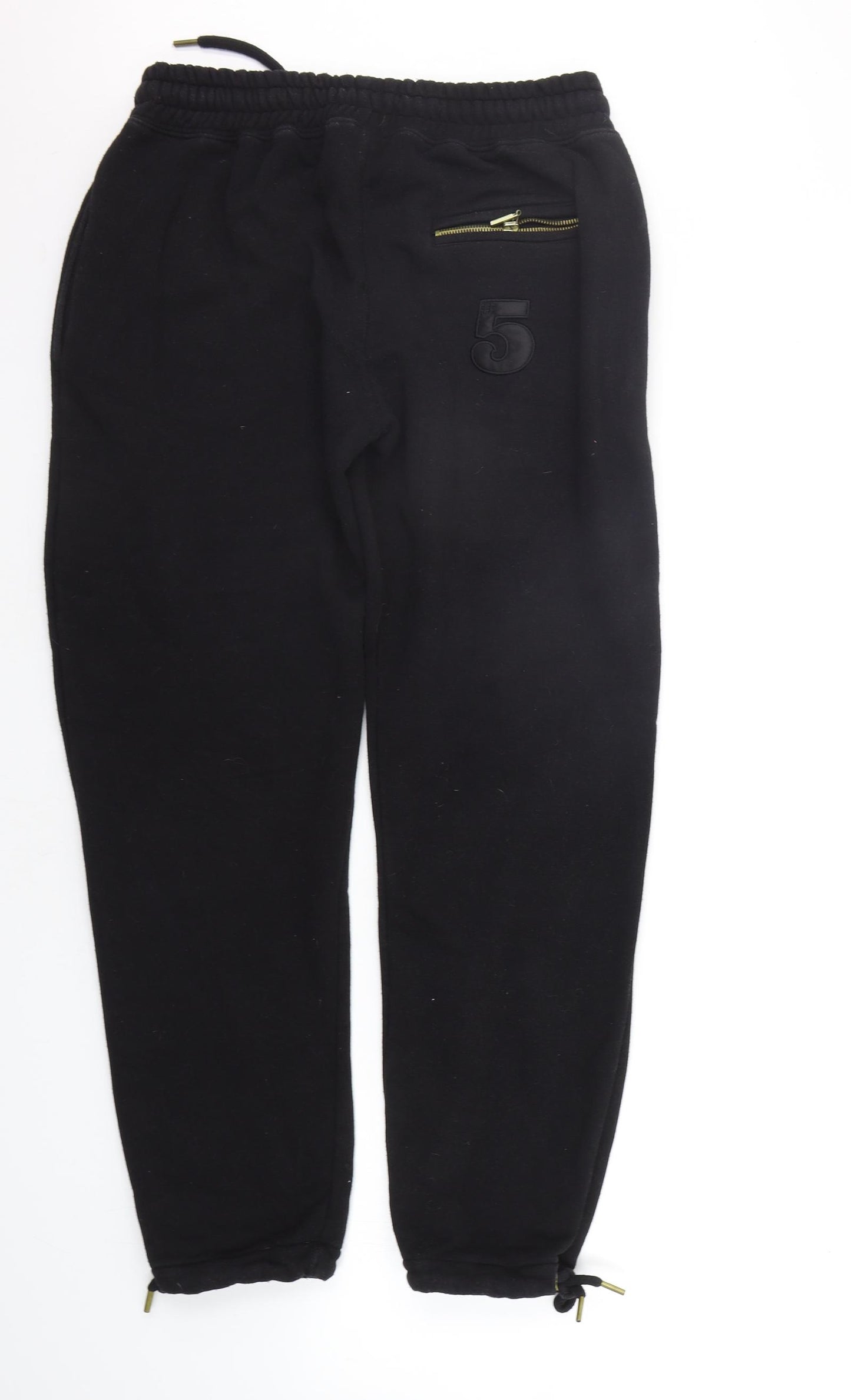 5mag Mens Black   Jogger Trousers Size M L26 in