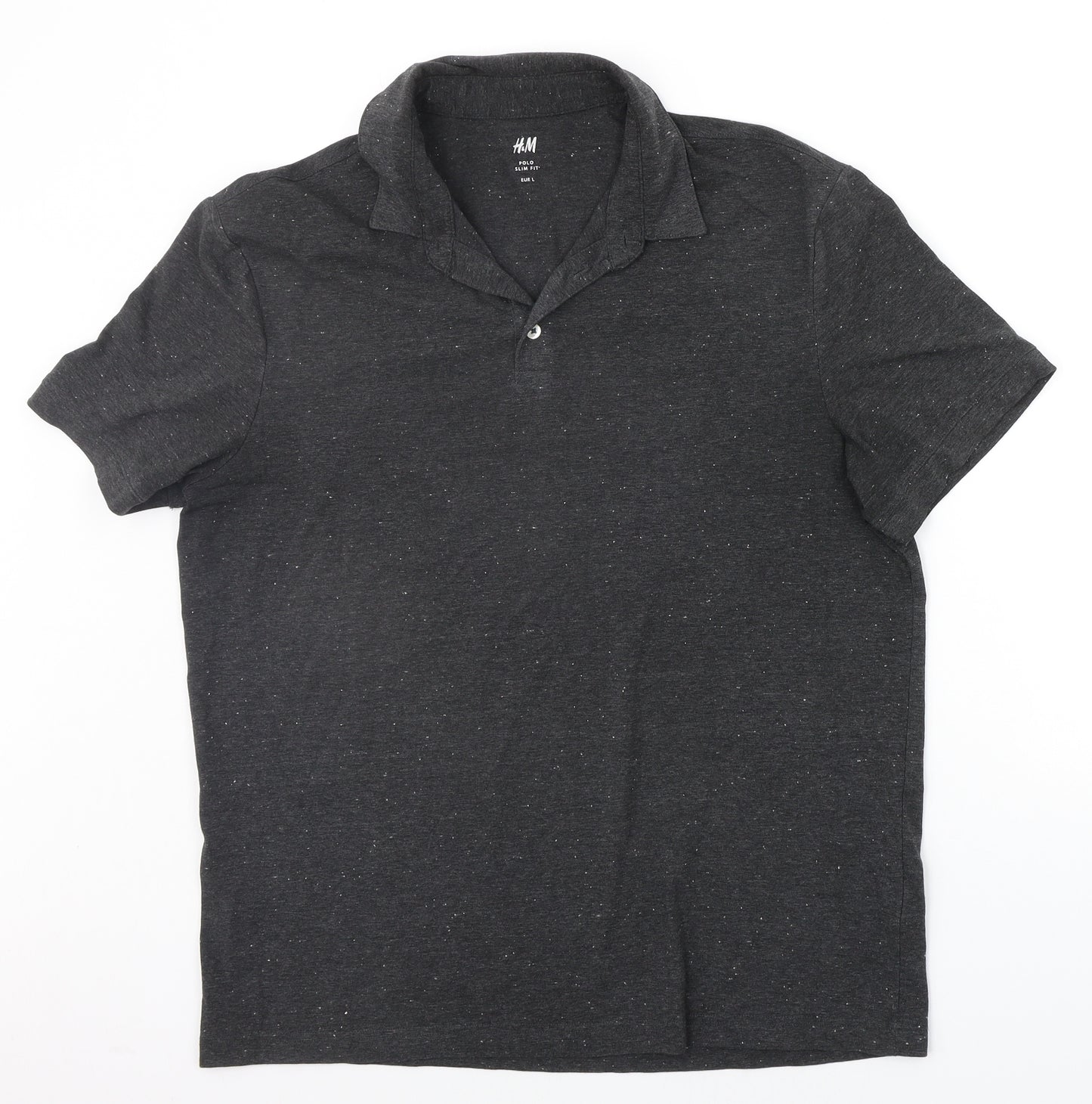 H&M Mens Black    Polo Size L