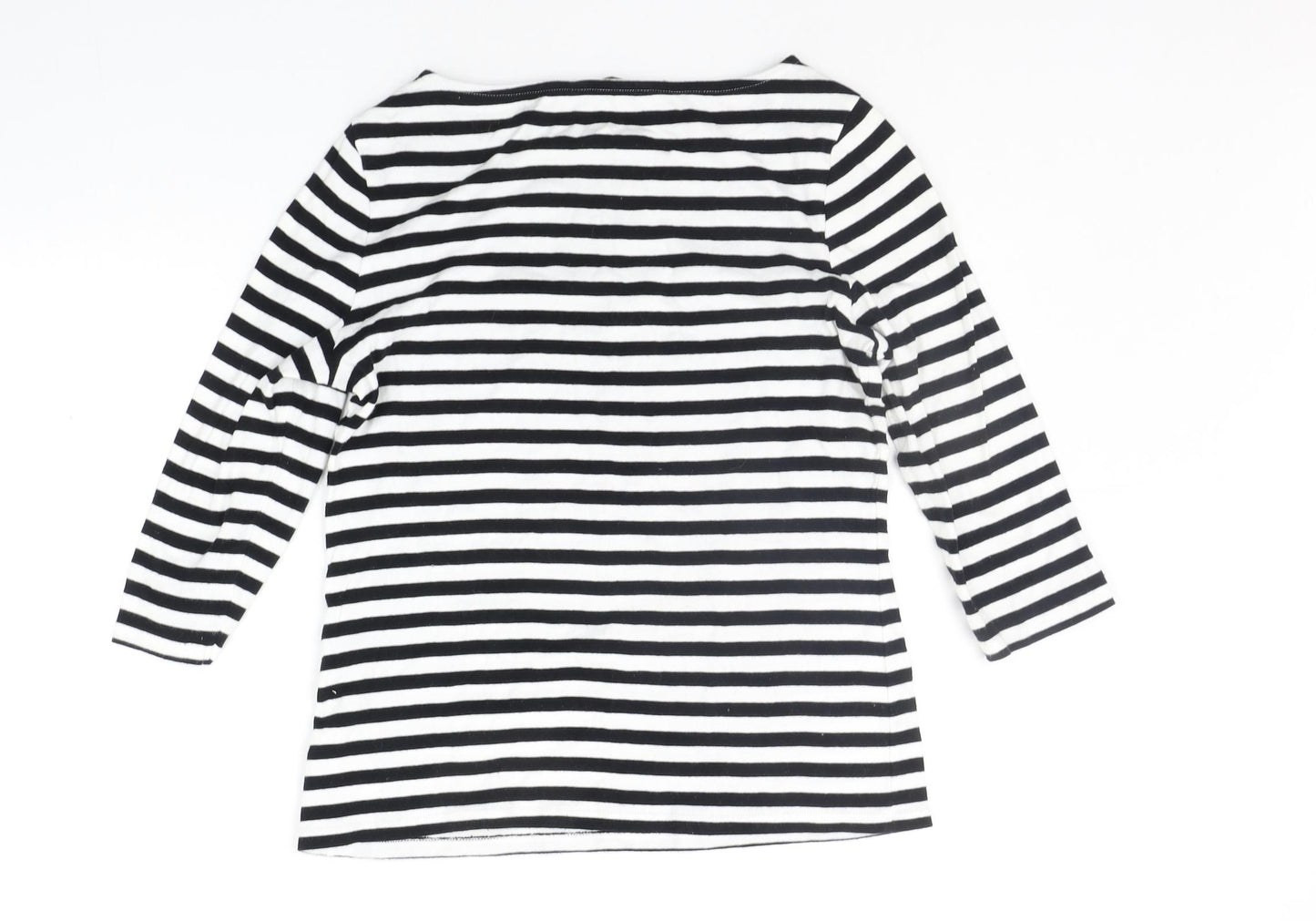 Marks and Spencer Womens Black Striped  Pullover Jumper Size 14